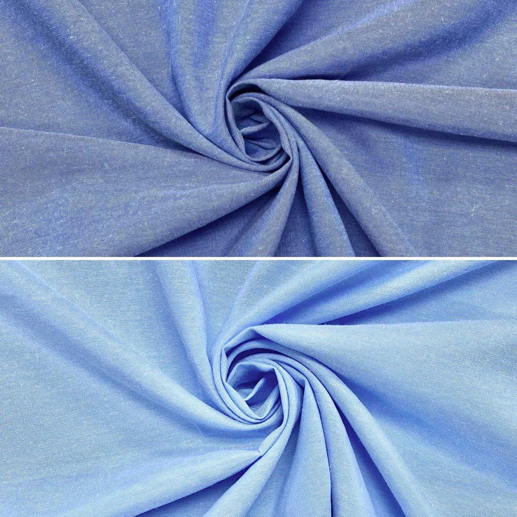 Plain Blue Chambray Denim Fabric - Pound Fabrics