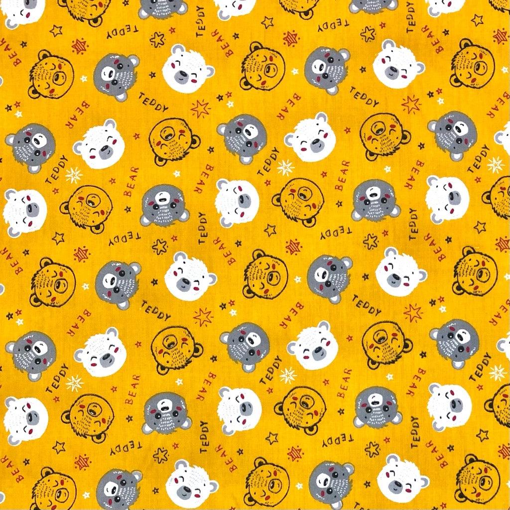 Teddy Bear Polycotton Fabric - Pound Fabrics