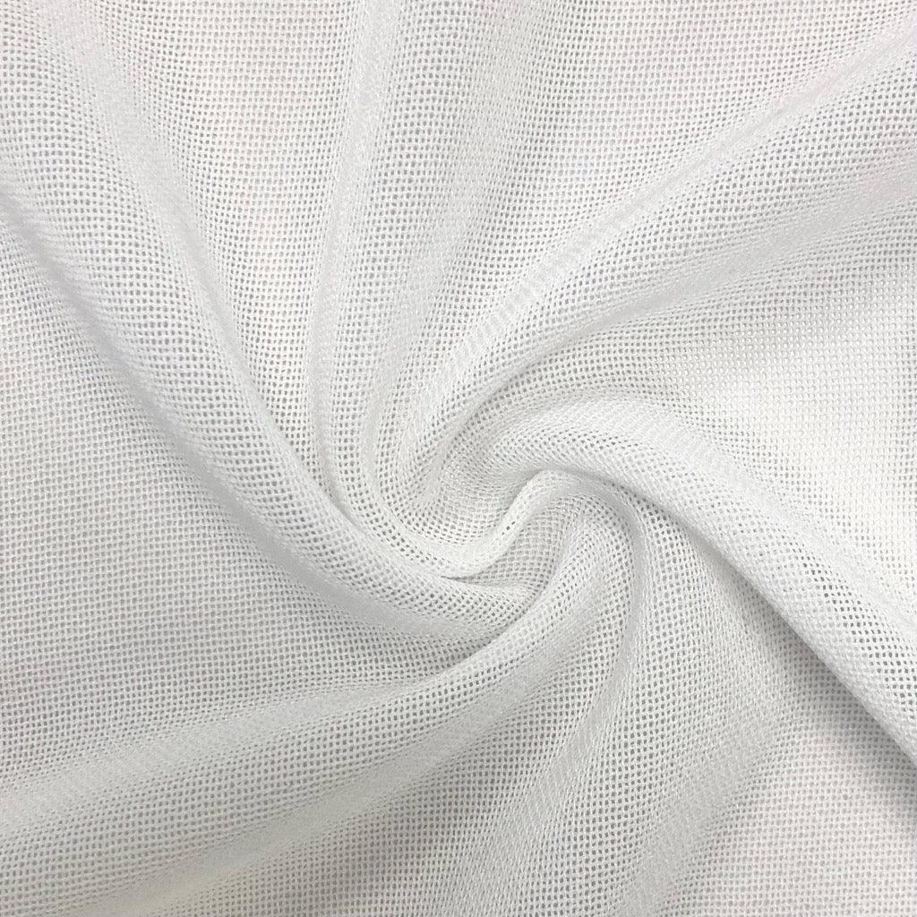 Plain White Loose Weave Polyester Fabric - Pound Fabrics