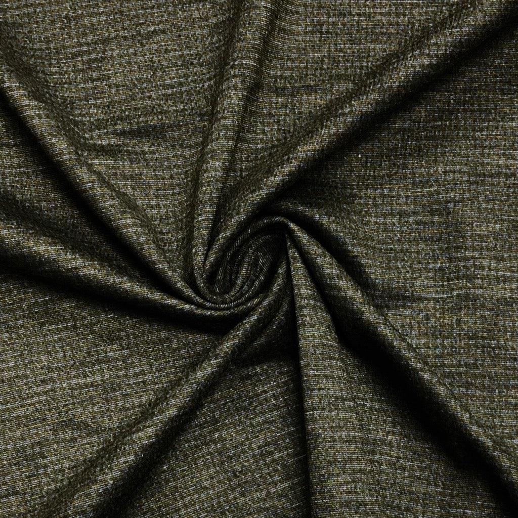 Dogtooth on Black Ponte Roma Fabric - Pound Fabrics