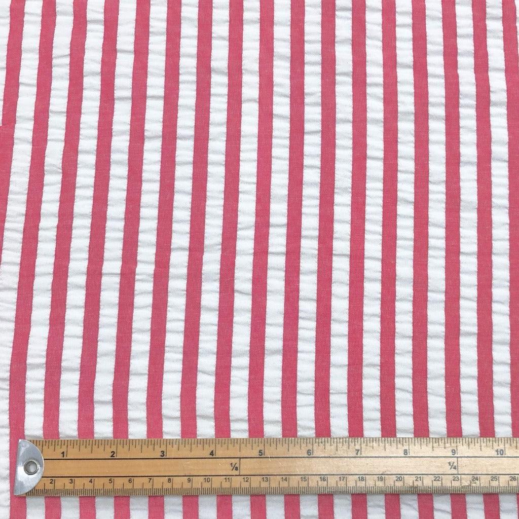 Wide Stripes Seersucker Fabric - Pound Fabrics