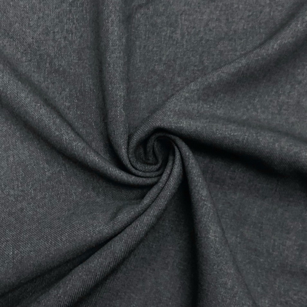 Plain Grey Poly Twill Suiting Fabric