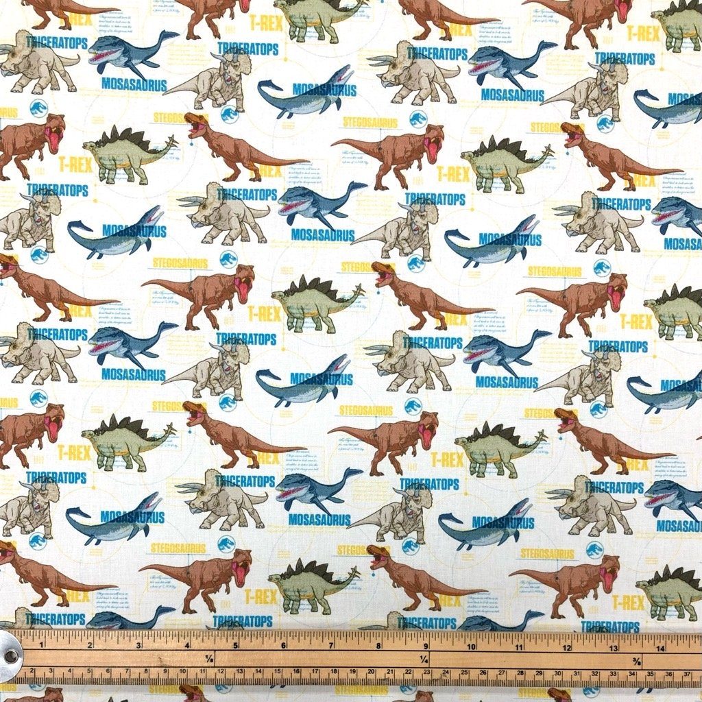 Dinosaur Land Cotton Fabric (6582403563543)