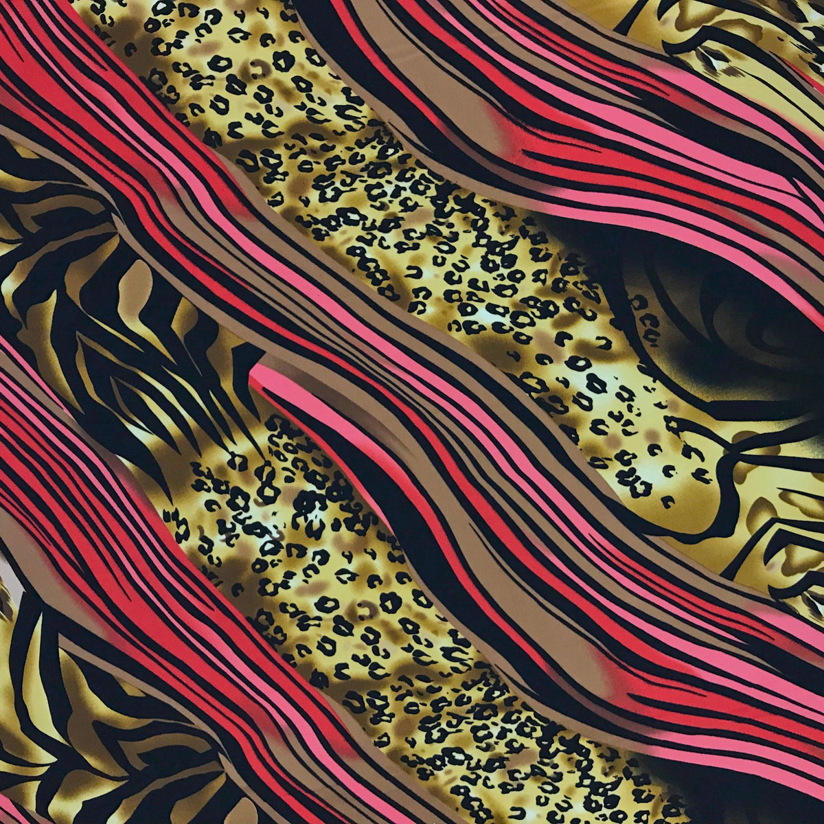Leopard Stripes Polyester Fabric (4471076978711)