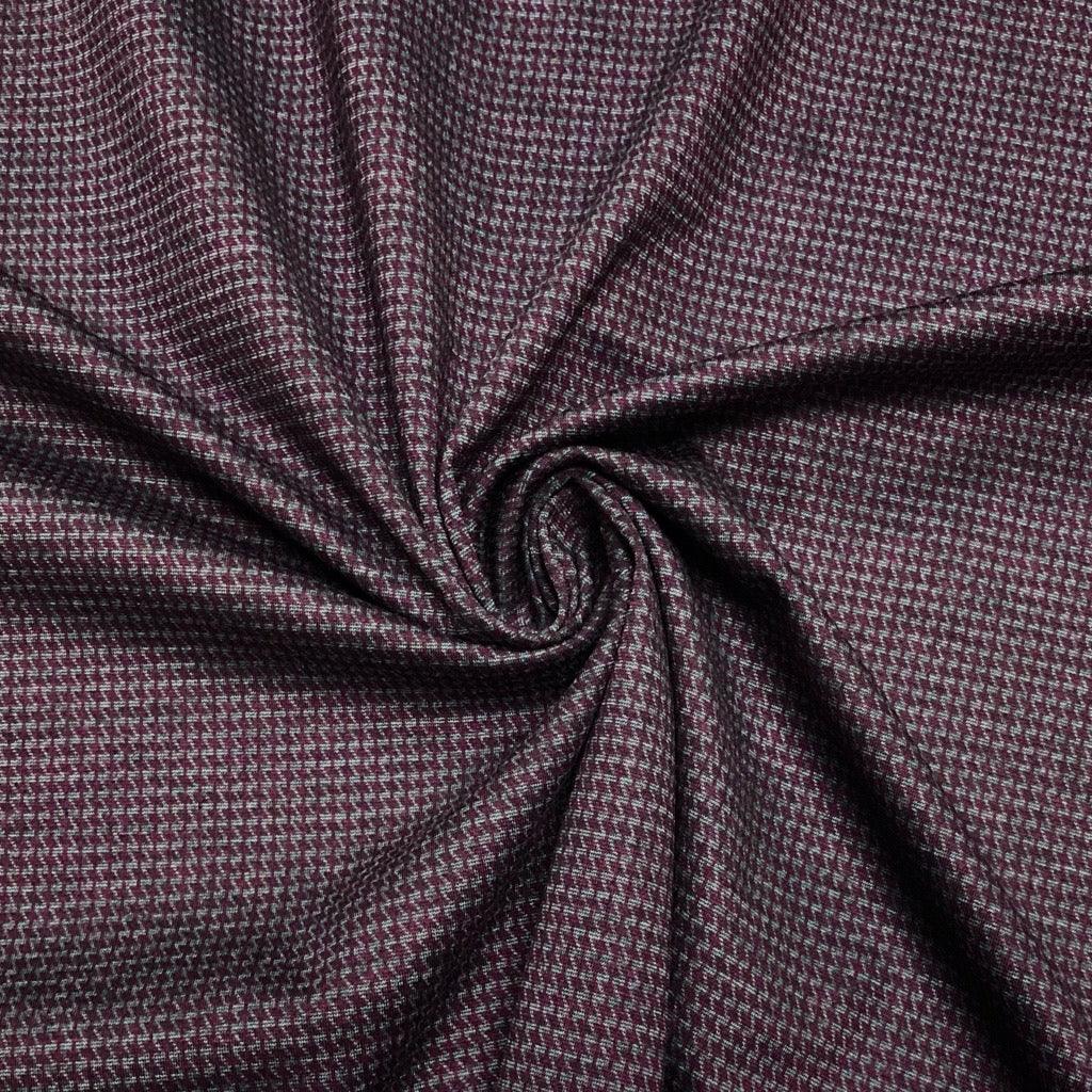 Dogtooth on Black Ponte Roma Fabric - Pound Fabrics