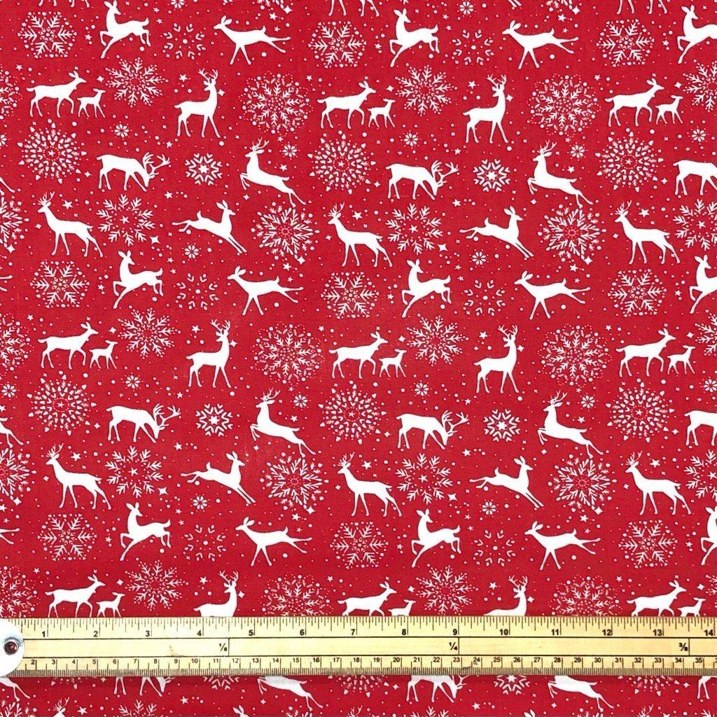 Reindeer Polycotton Fabric - Pound Fabrics
