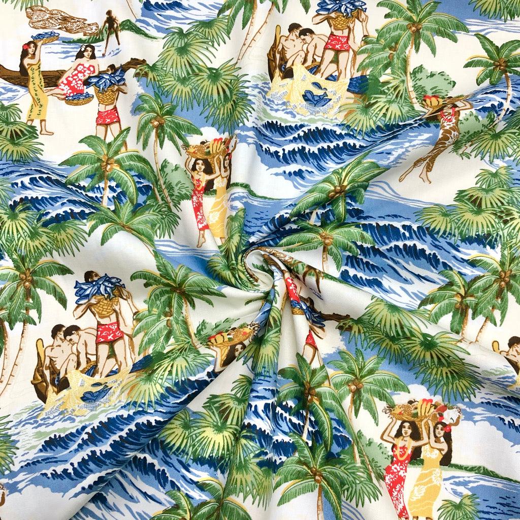Island Life Cotton Poplin Fabric - Pound Fabrics