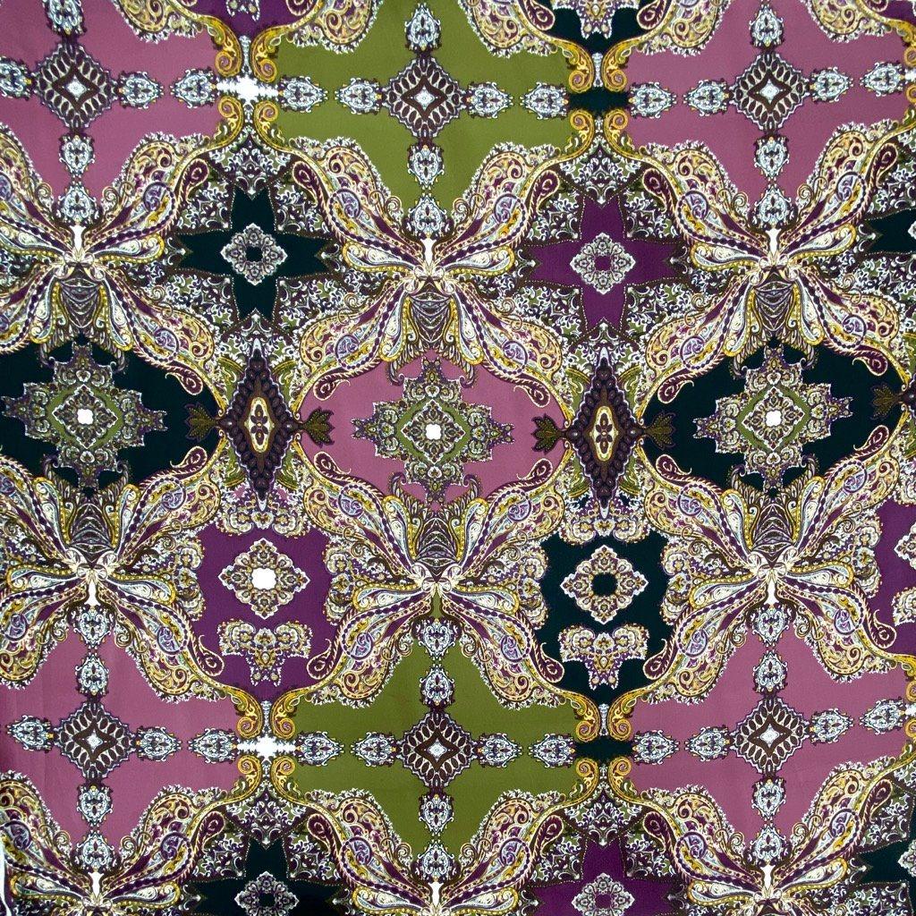 Green/Purple Symmetrical Chiffon Fabric | Best UK Prices | Pound Fabrics
