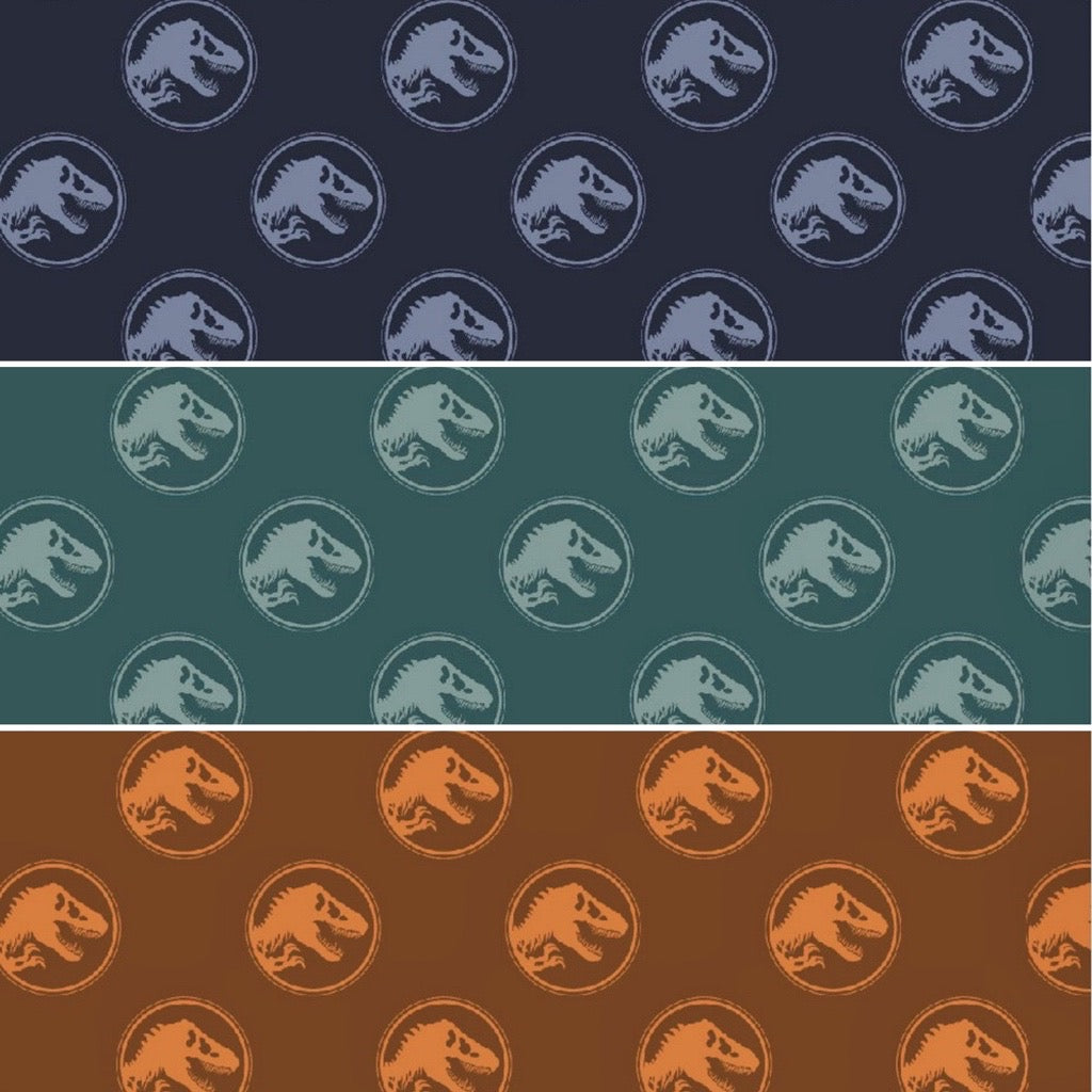 Jurassic World Logo Cotton Poplin Fabric - Pound Fabrics