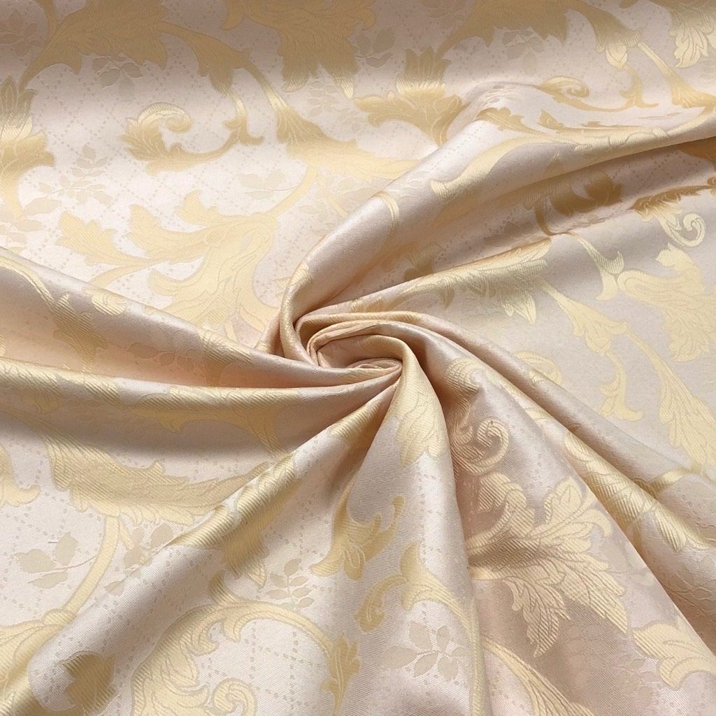 Gold Floral Damask Upholstery Fabric (6551261315095)