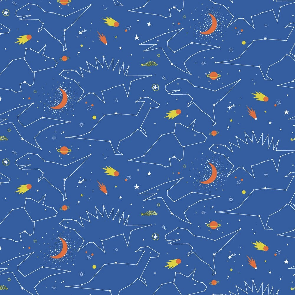 Dinosaurs Constellations Organic Sweatshirt Fabric - Pound Fabrics