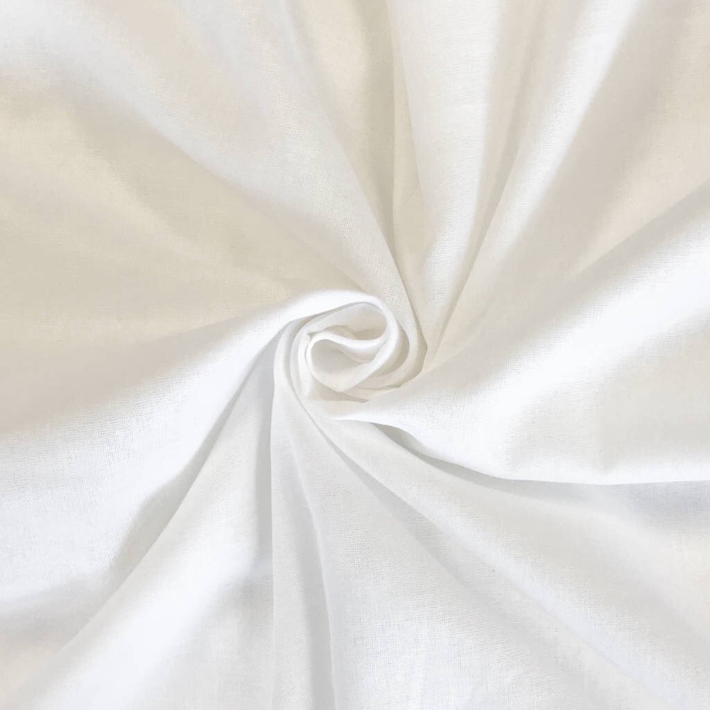 White Muslin Fabric (2411287674937)