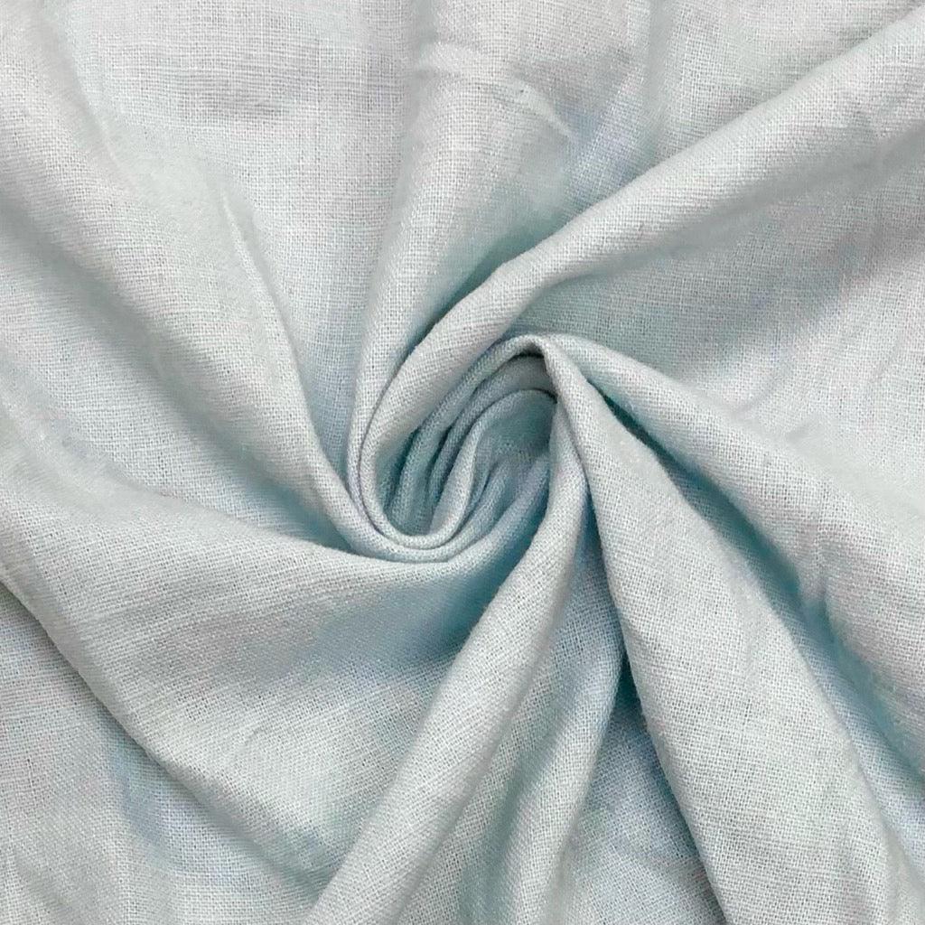 Plain Sky Blue Linen Mix Fabric - Pound Fabrics