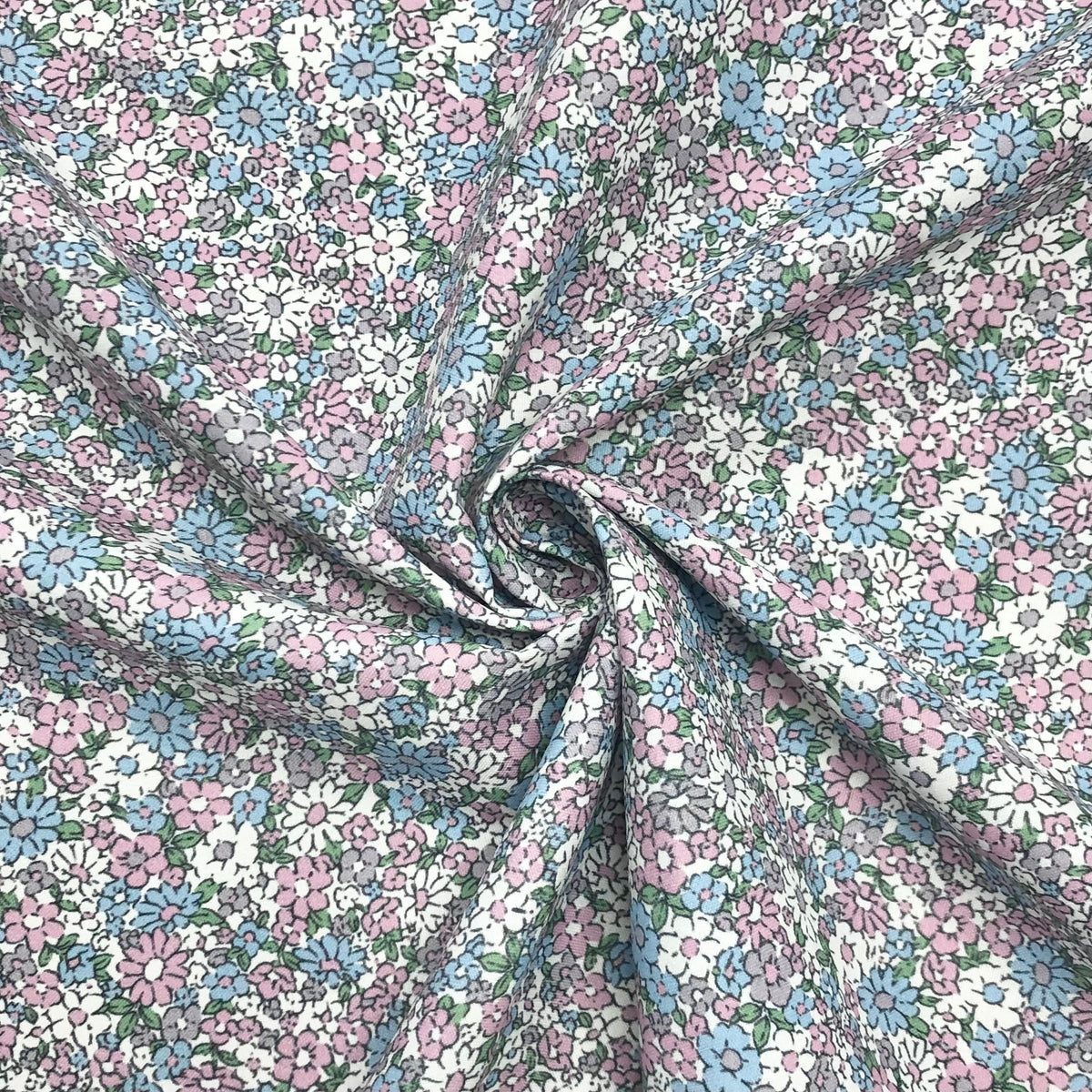 All Over Mini Floral Cotton-Touch Polyester Fabric - Pound Fabrics