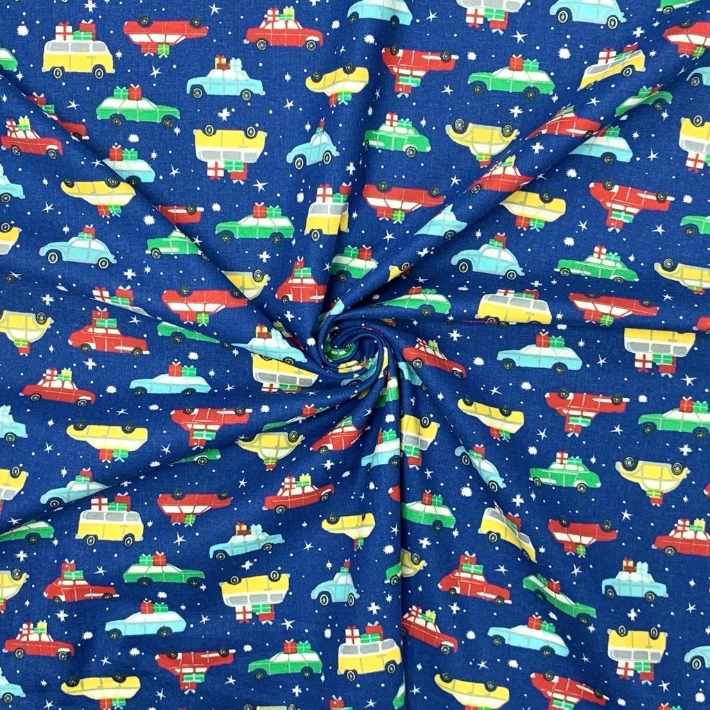 Cars and Gifts Cotton Fabric (6585057312791)