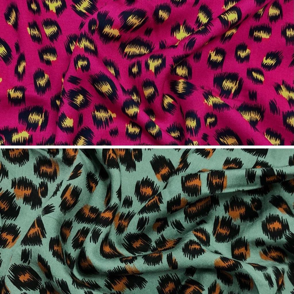 Animal Skin Viscose Challis Fabric - Pound Fabrics