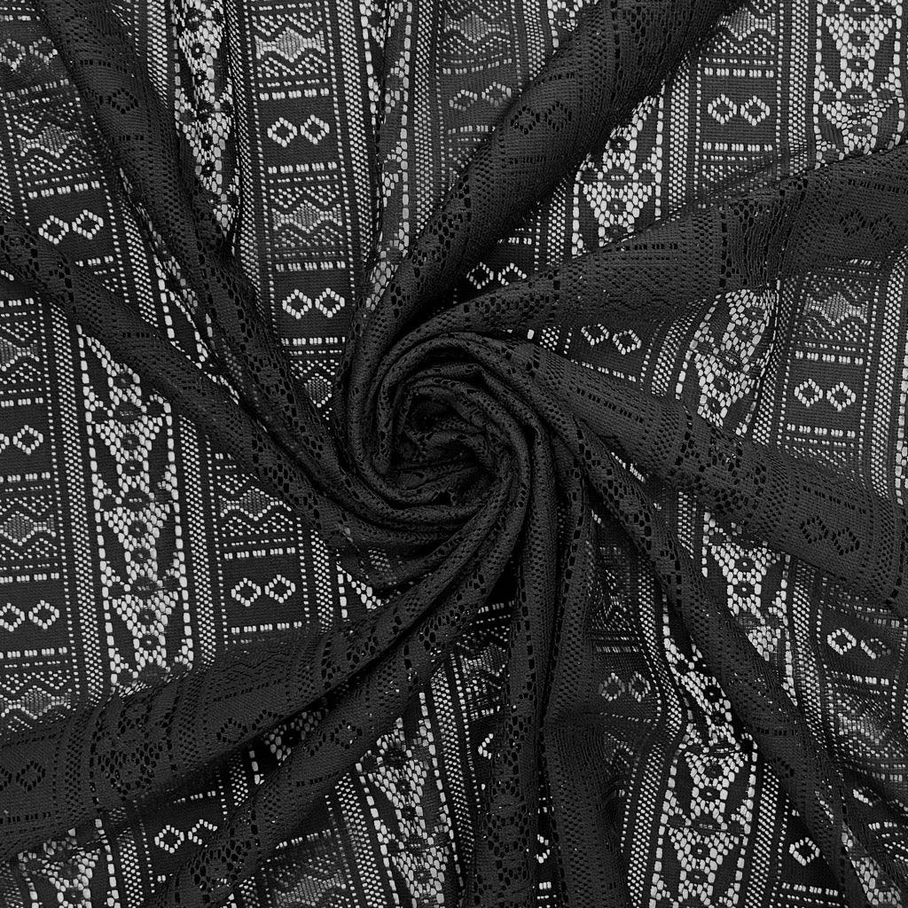 Special Offer Black Lace Fabric - 5 metres for £1 - Pound Fabrics