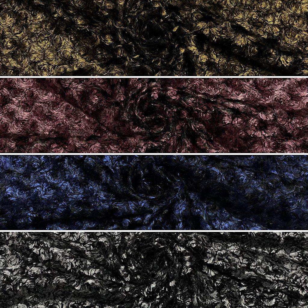 Metallic Swirls Faux Fur Fabric - Pound Fabrics