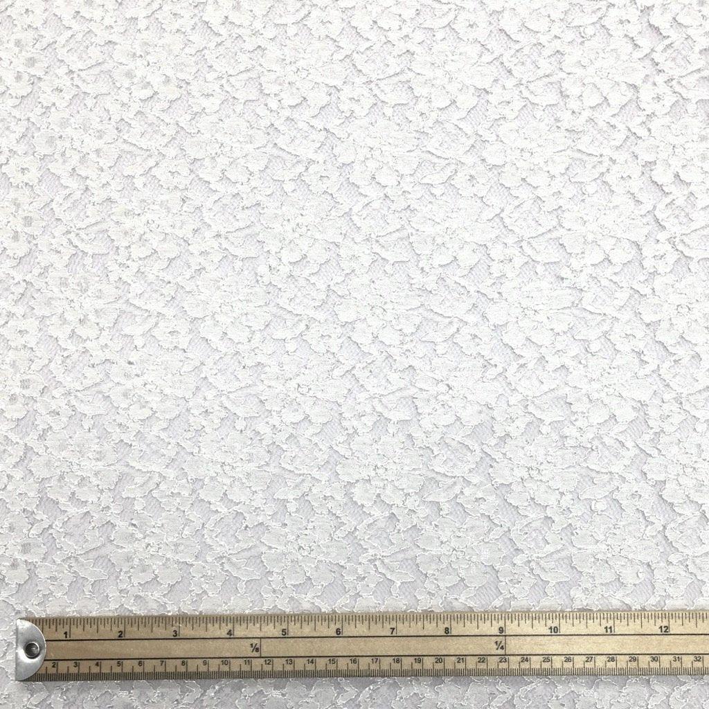 White Stretch Lace Fabric - Pound Fabrics