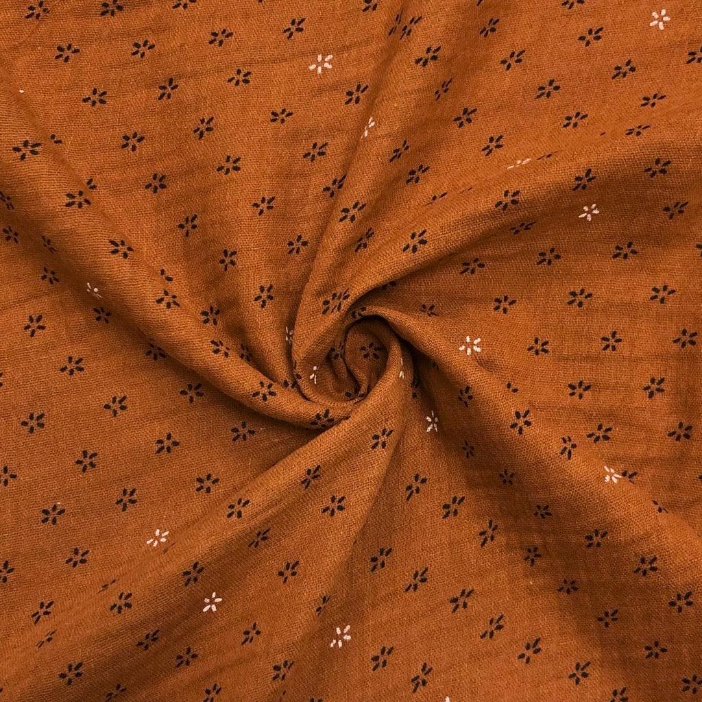 Small Flowers Double Gauze Fabric - Pound Fabrics