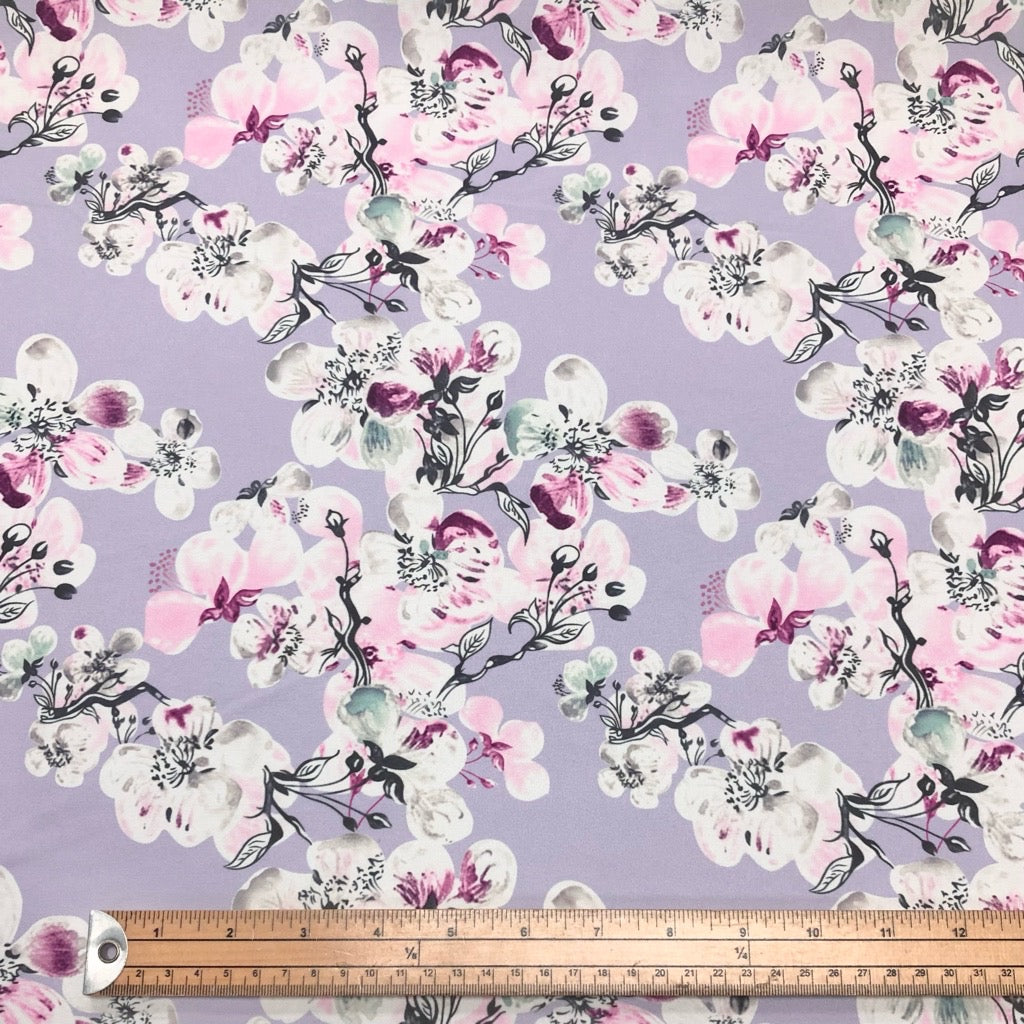 All Over Large and Small Floral Cotton-Touch Polyester Fabric - Pound Fabrics