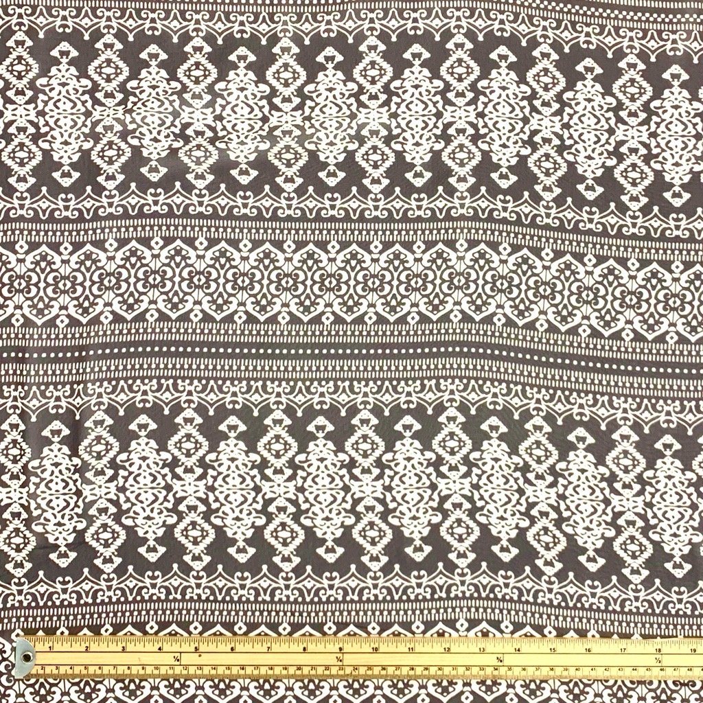 Brown Vintage Scandinavian Chiffon Fabric (6555385004055)
