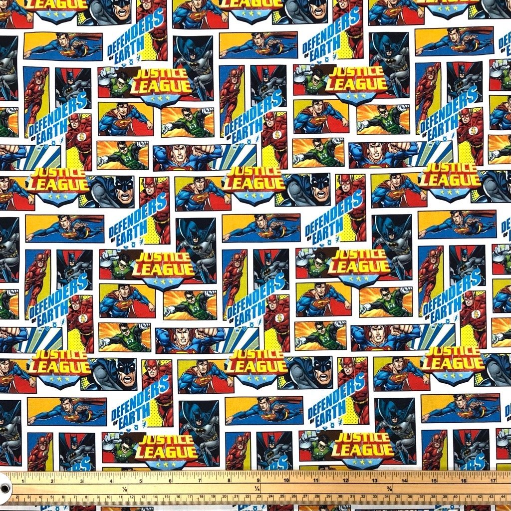 Justice League Cotton Fabric (6575619244055)
