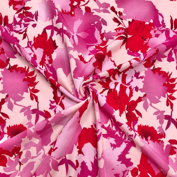 Colourful Leaves Silhouette Crepe Fabric – Pound Fabrics