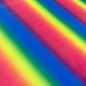 Rainbow Stripe Fabric 100% Cotton Material ** PRIDE ** Multi