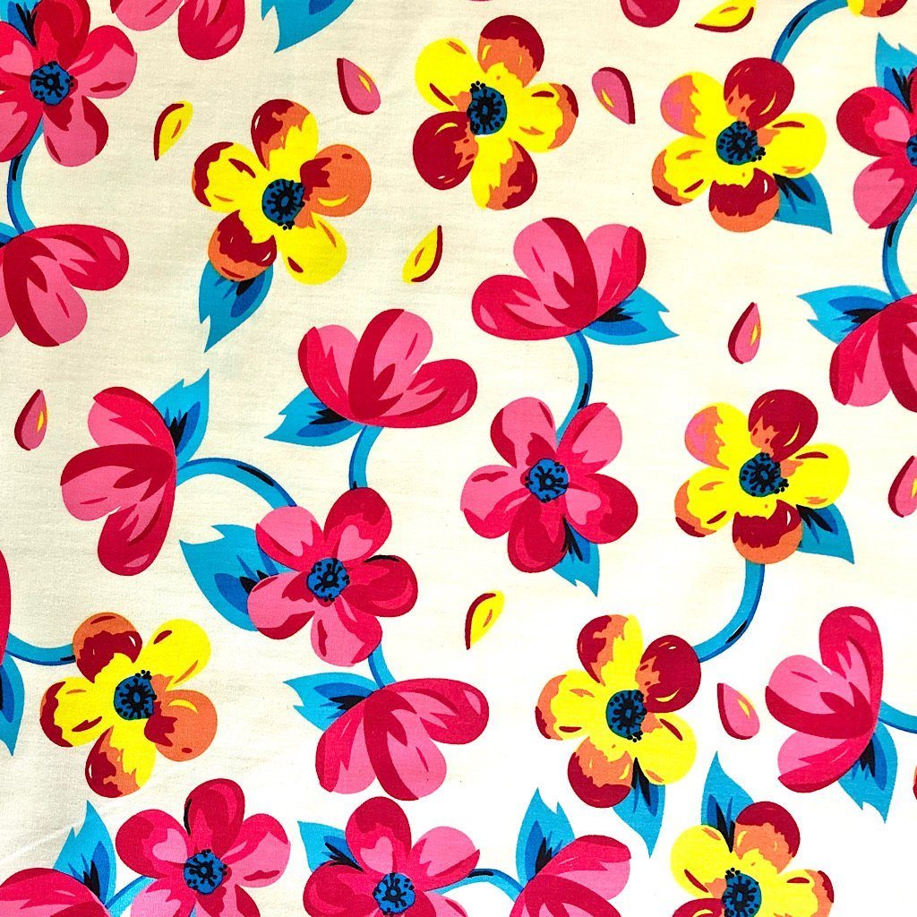 Floral Cotton Fabric (6565556748311)