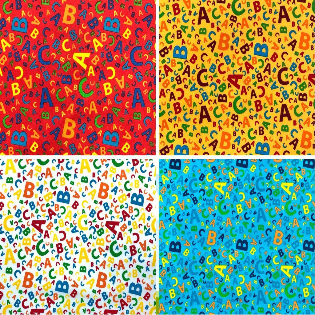 ABC Polycotton Fabric - Pound Fabrics