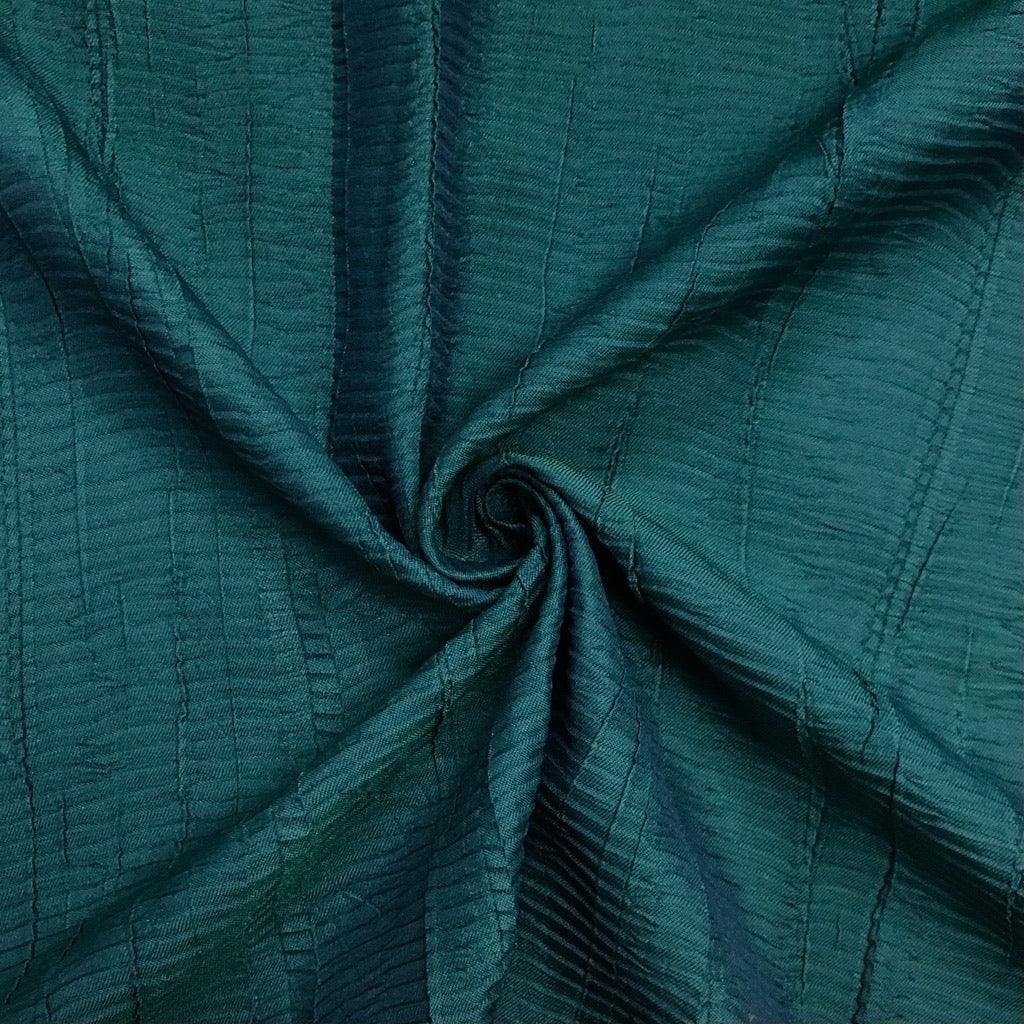 Bottle Green Crinkle Upholstery Fabric - Pound Fabrics