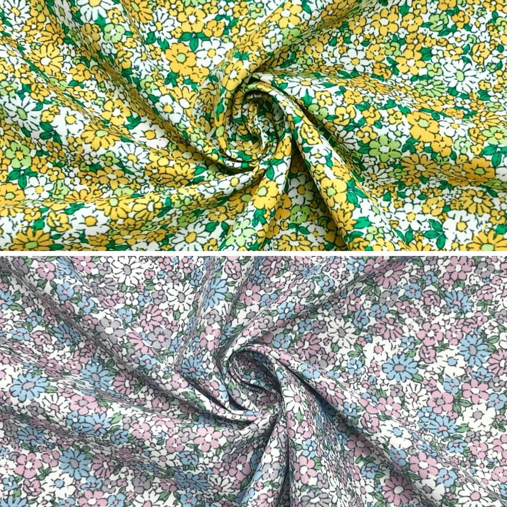 All Over Mini Floral Cotton-Touch Polyester Fabric - Pound Fabrics