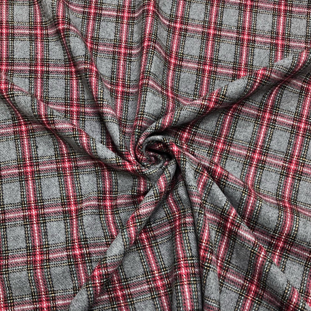 Tartan Wool Blend Fabric - Pound Fabrics