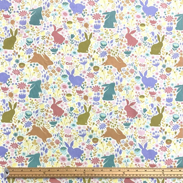 Pastel Easter Bunnies Polycotton Fabric – Pound Fabrics