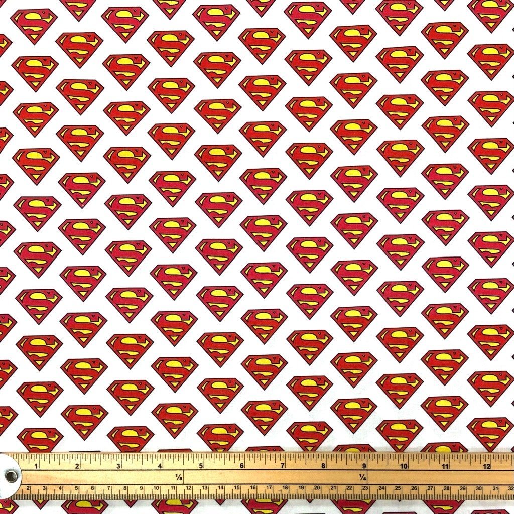 Superman Logo Cotton Fabric (6575617245207)