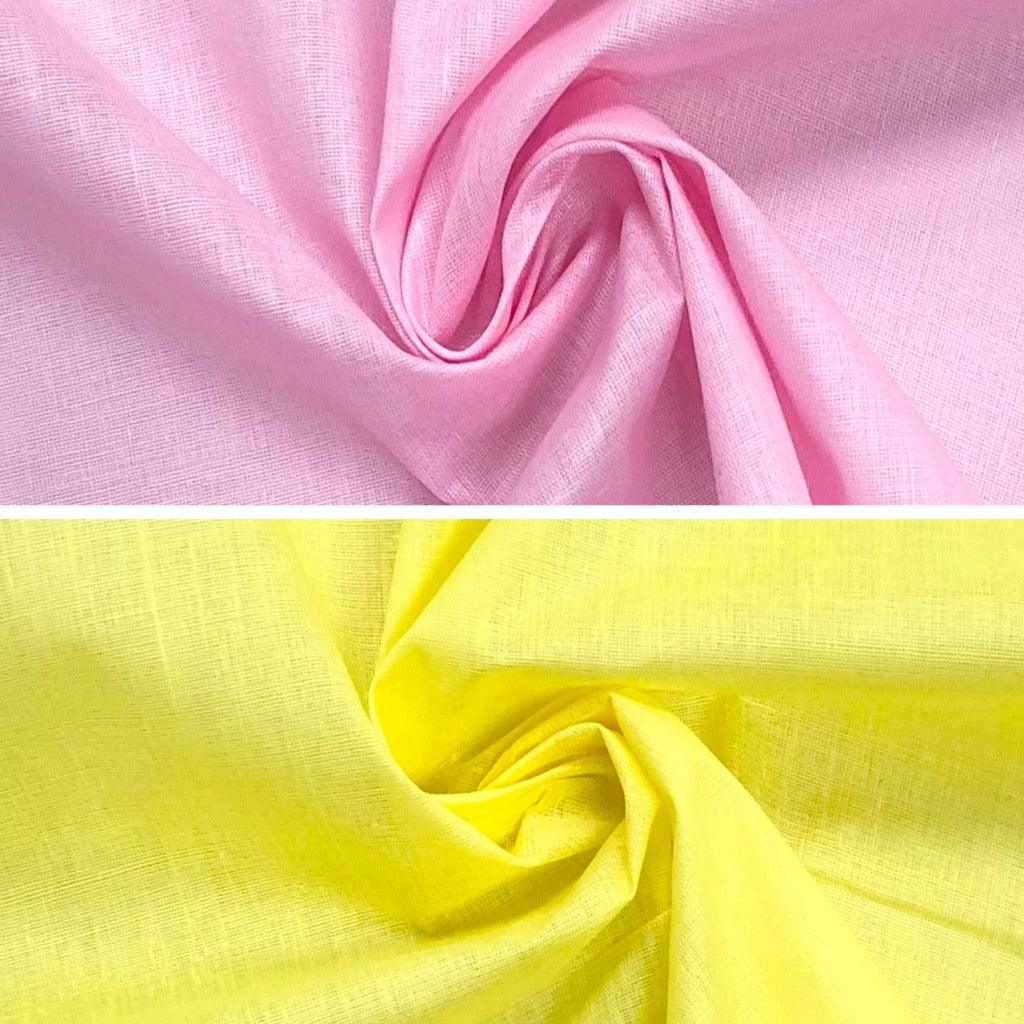3 metres for £1! Plain Lightweight & Loose weave Polycotton Fabric (Muslin-Like) - Pound Fabrics