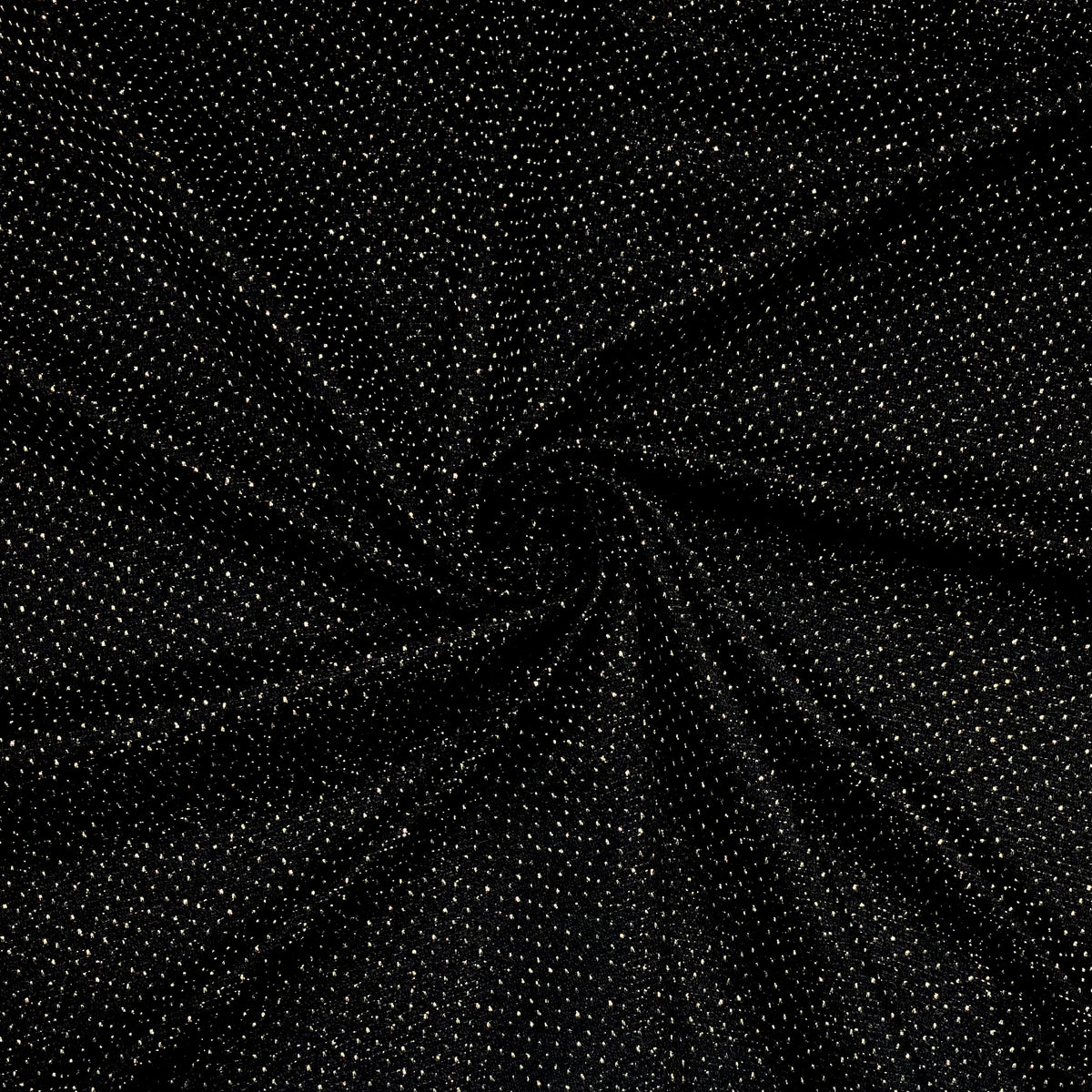 Black and Gold Spot Lurex Jersey Fabric - Pound Fabrics