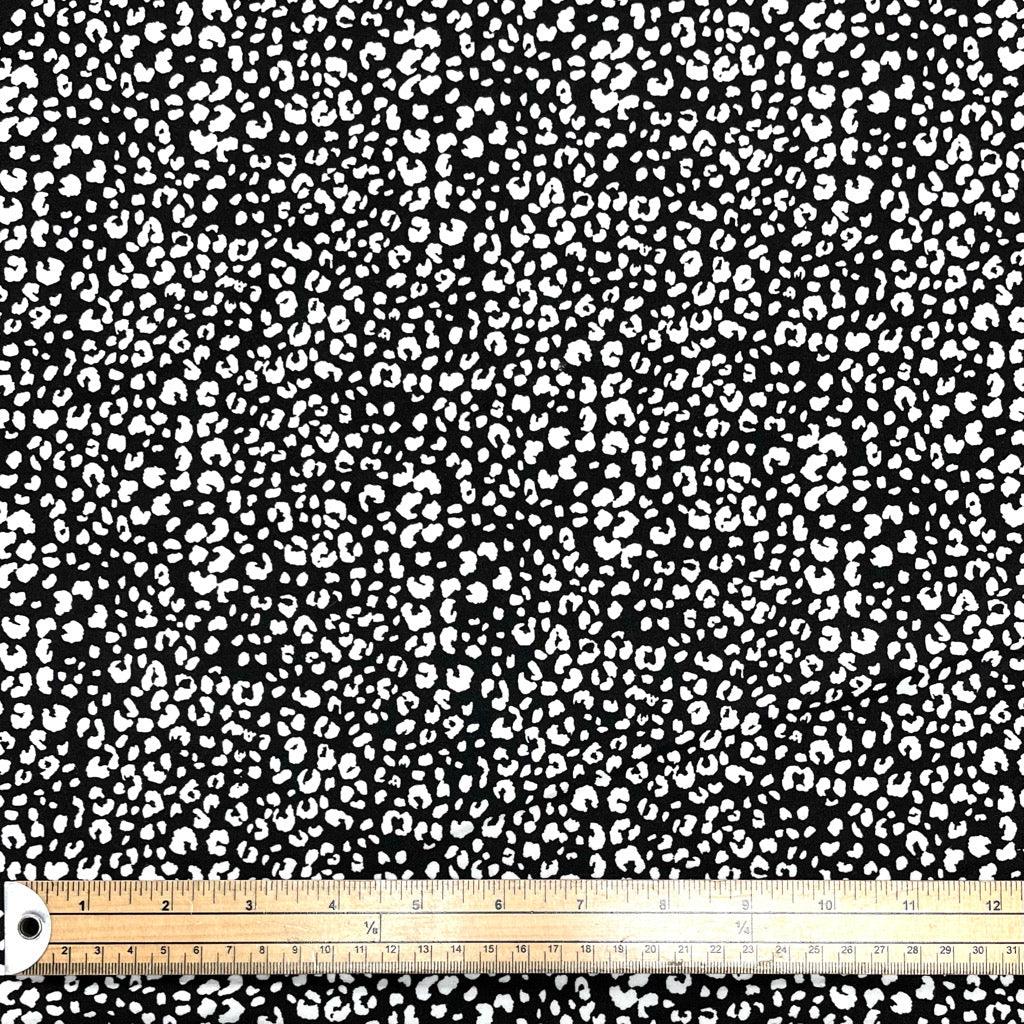 Black and Ivory Spotty Soft Jersey Fabric #2 - Pound Fabrics
