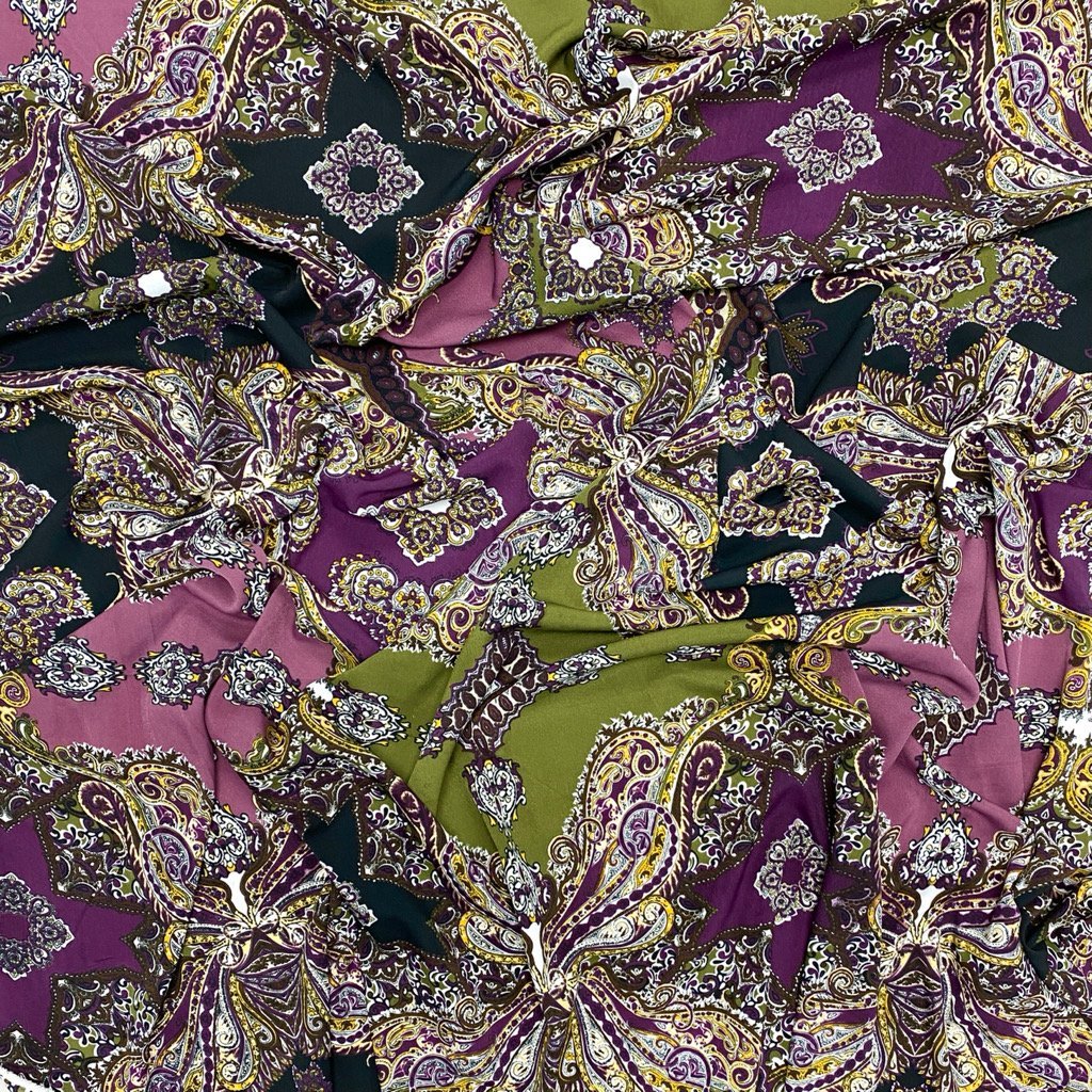 Green/Purple Symmetrical Mixed Polyester Fabric (6558614683671)