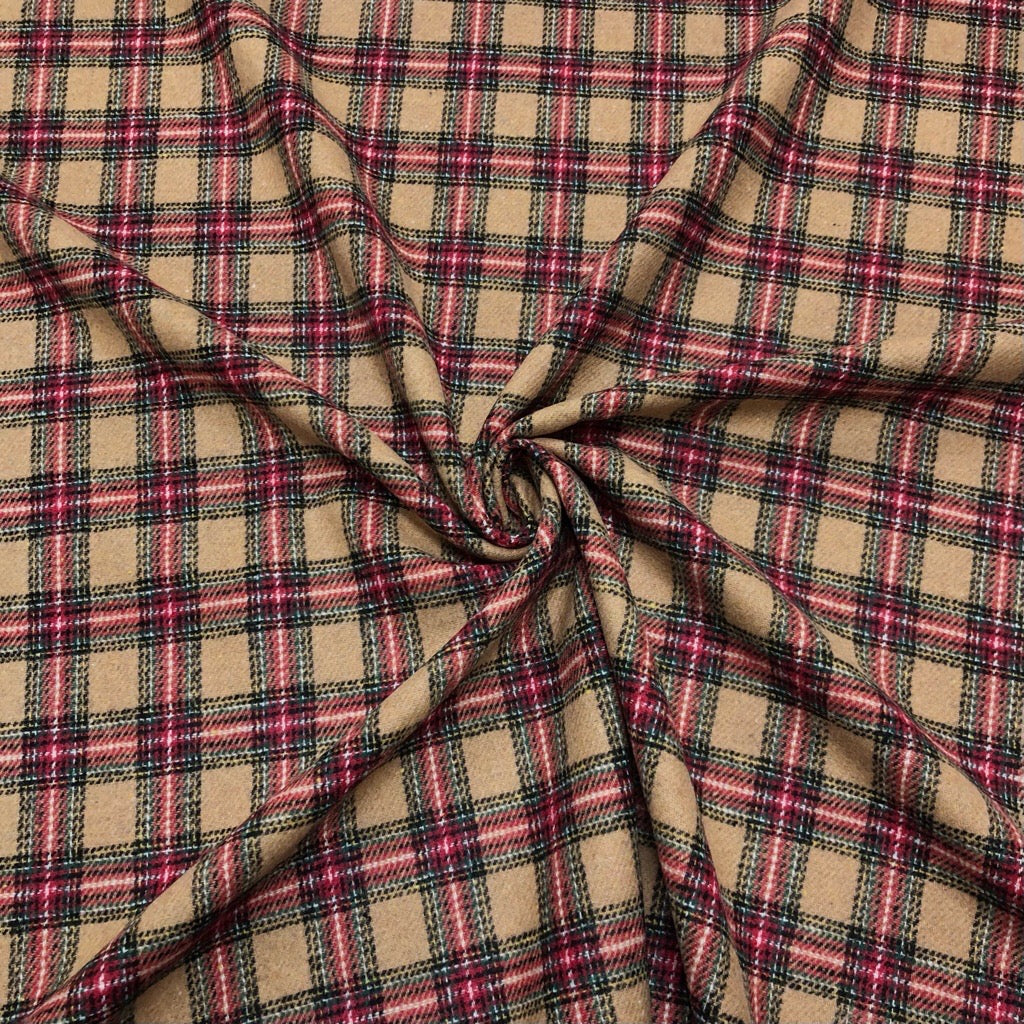 Red Tartan Brushed Cotton Fabric – Pound Fabrics