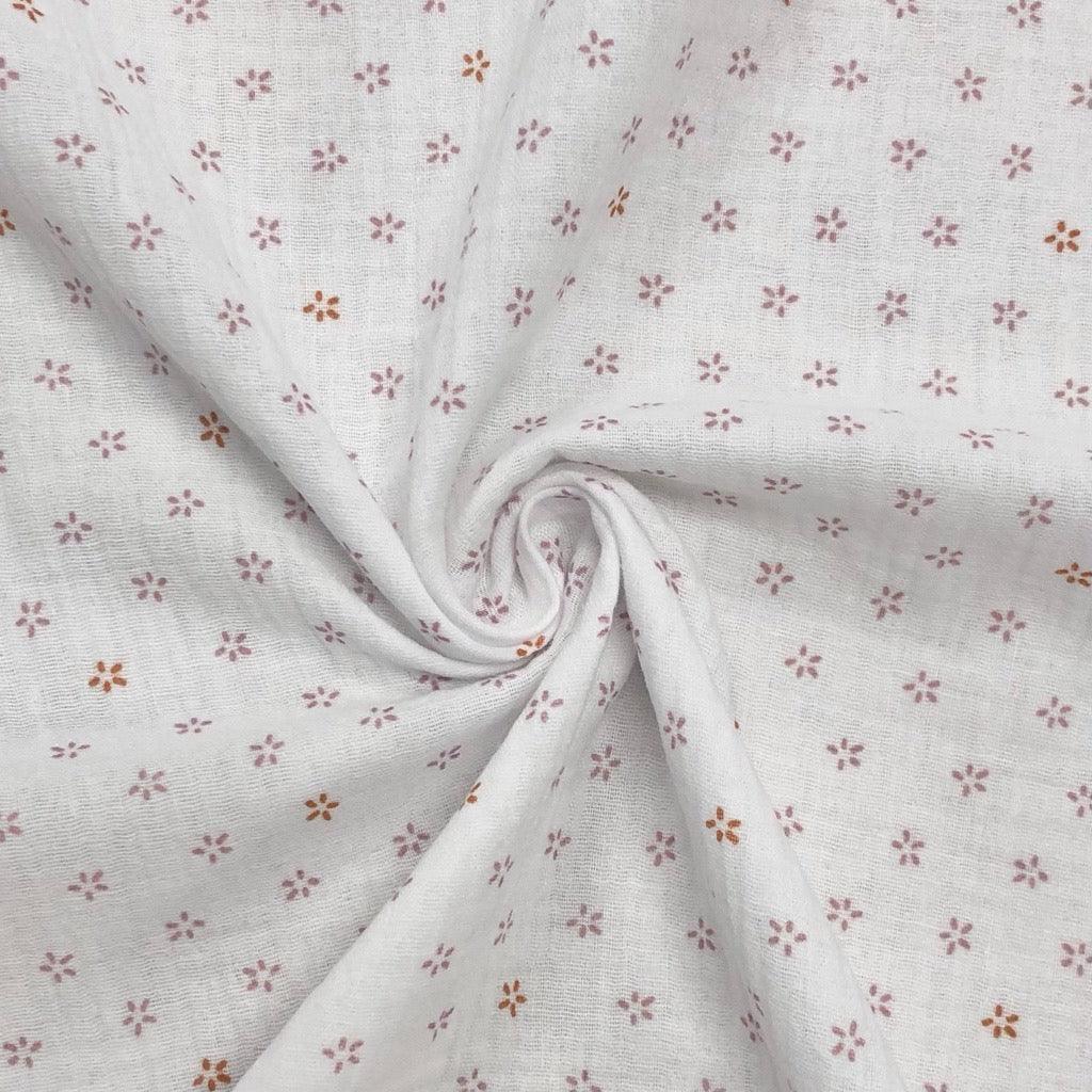 Small Flowers Double Gauze Fabric - Pound Fabrics