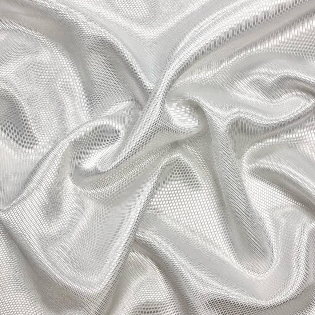 Silver Diagonal Stripes Lining Fabric - 3m Pre-cut - Pound Fabrics
