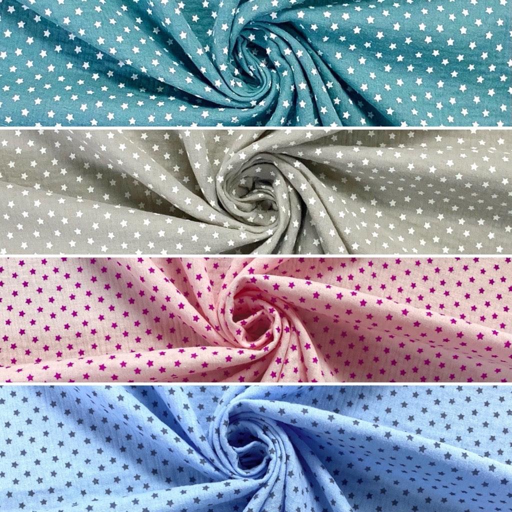 Stars Double Gauze Fabric - Pound Fabrics