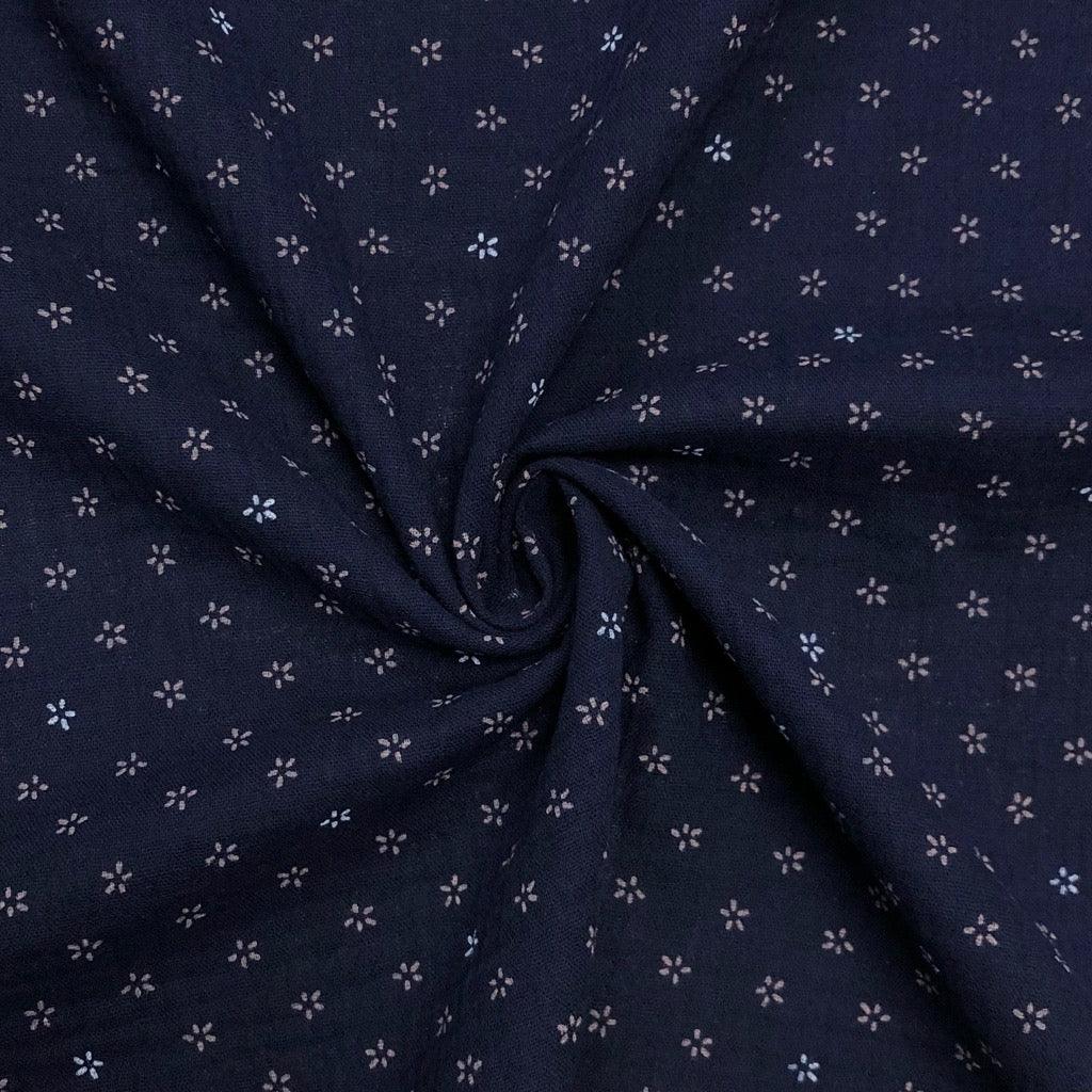 Small Flowers Double Gauze Fabric - Pound Fabrics
