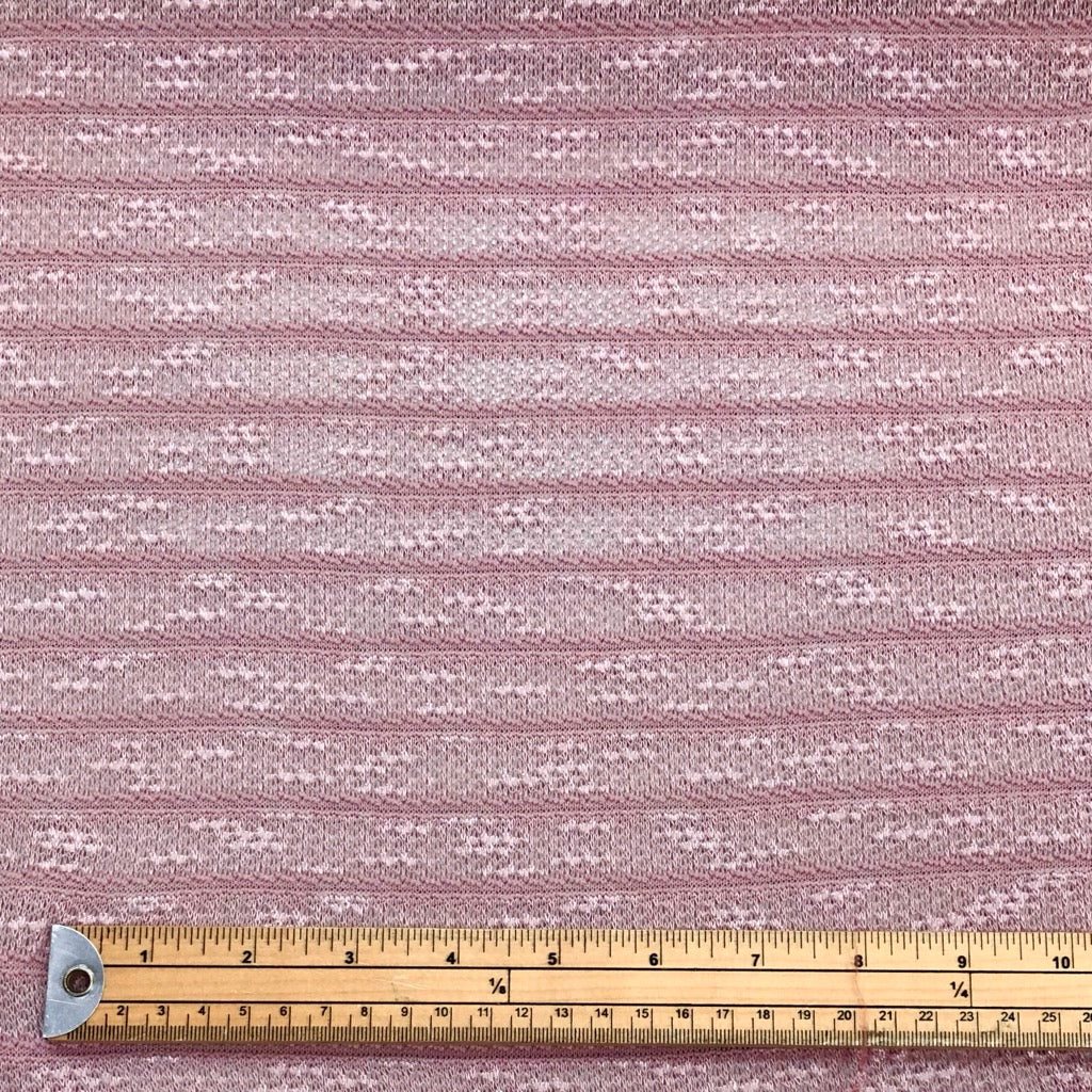 Dusky Pink Light Weight Cable Knit Fabric - Pound Fabrics