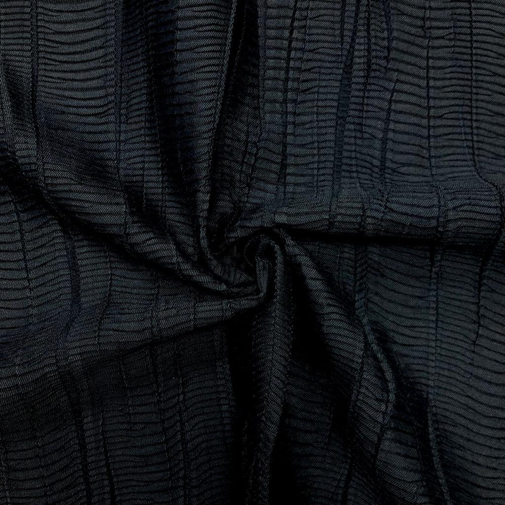 Black Crinkle Upholstery Fabric - Pound Fabrics