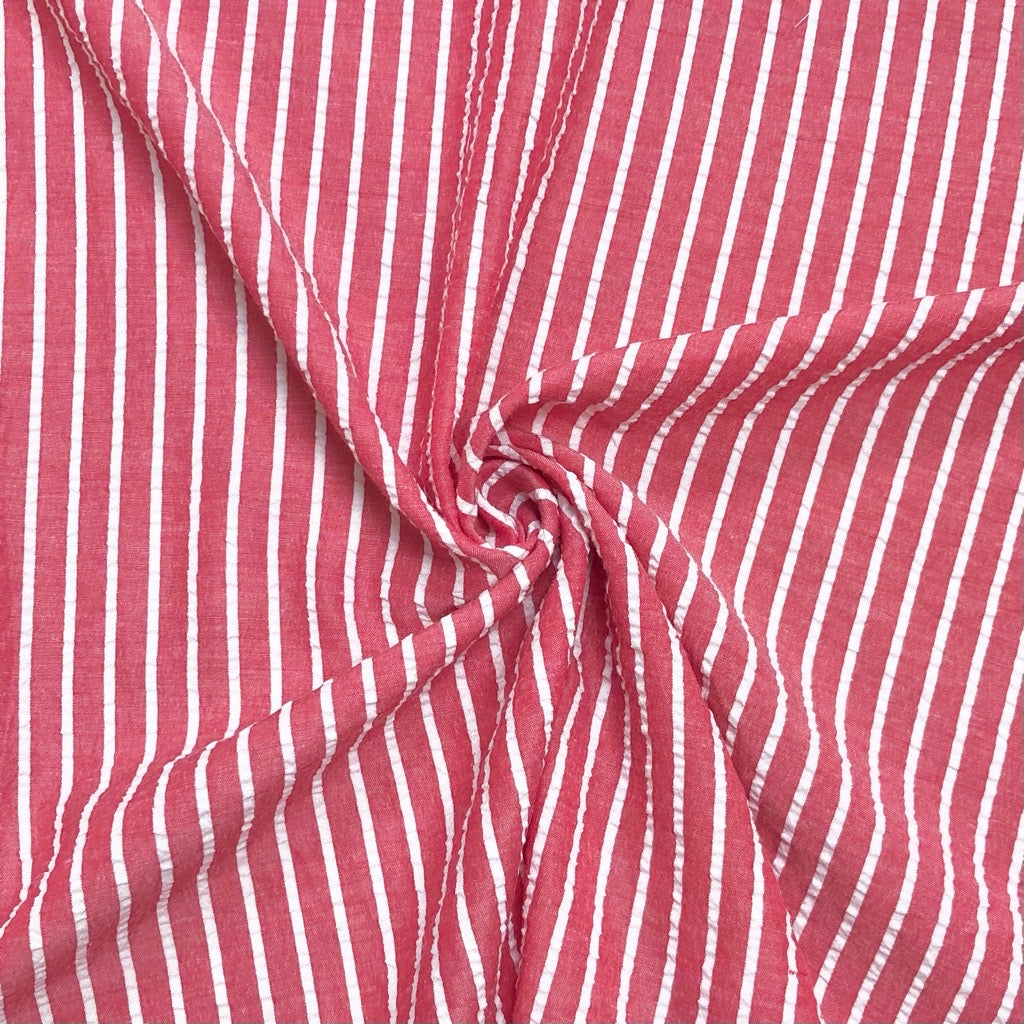 Narrow Stripes Seersucker Fabric