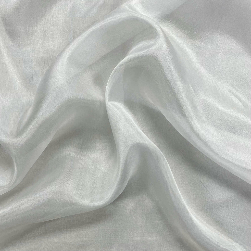 Plain Ivory Lightweight 100% Silk Paj Fabric - Pound Fabrics