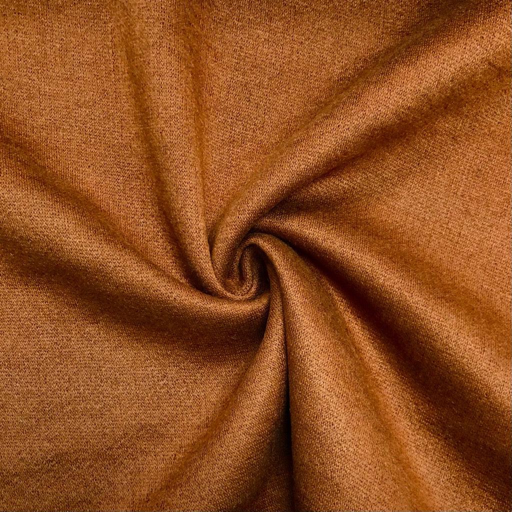 Plain Terracotta Wool Blend Fabric - Pound Fabrics